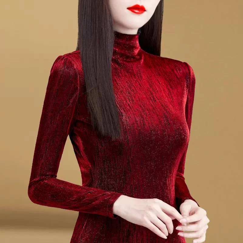 0337高领加绒打底衫