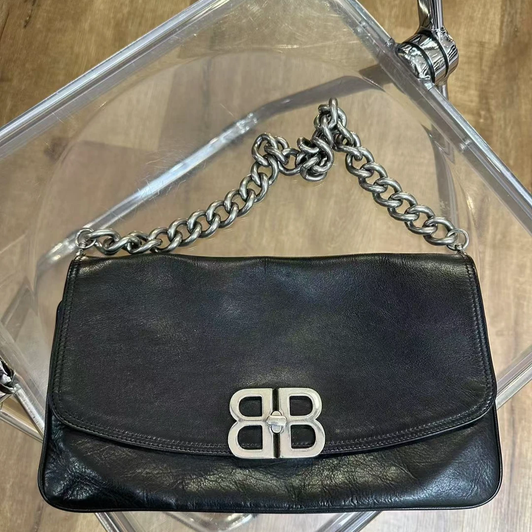 95新 Balenciaga/巴黎世家 坤球奢选 巴黎世家中号bbsoft斜挎包