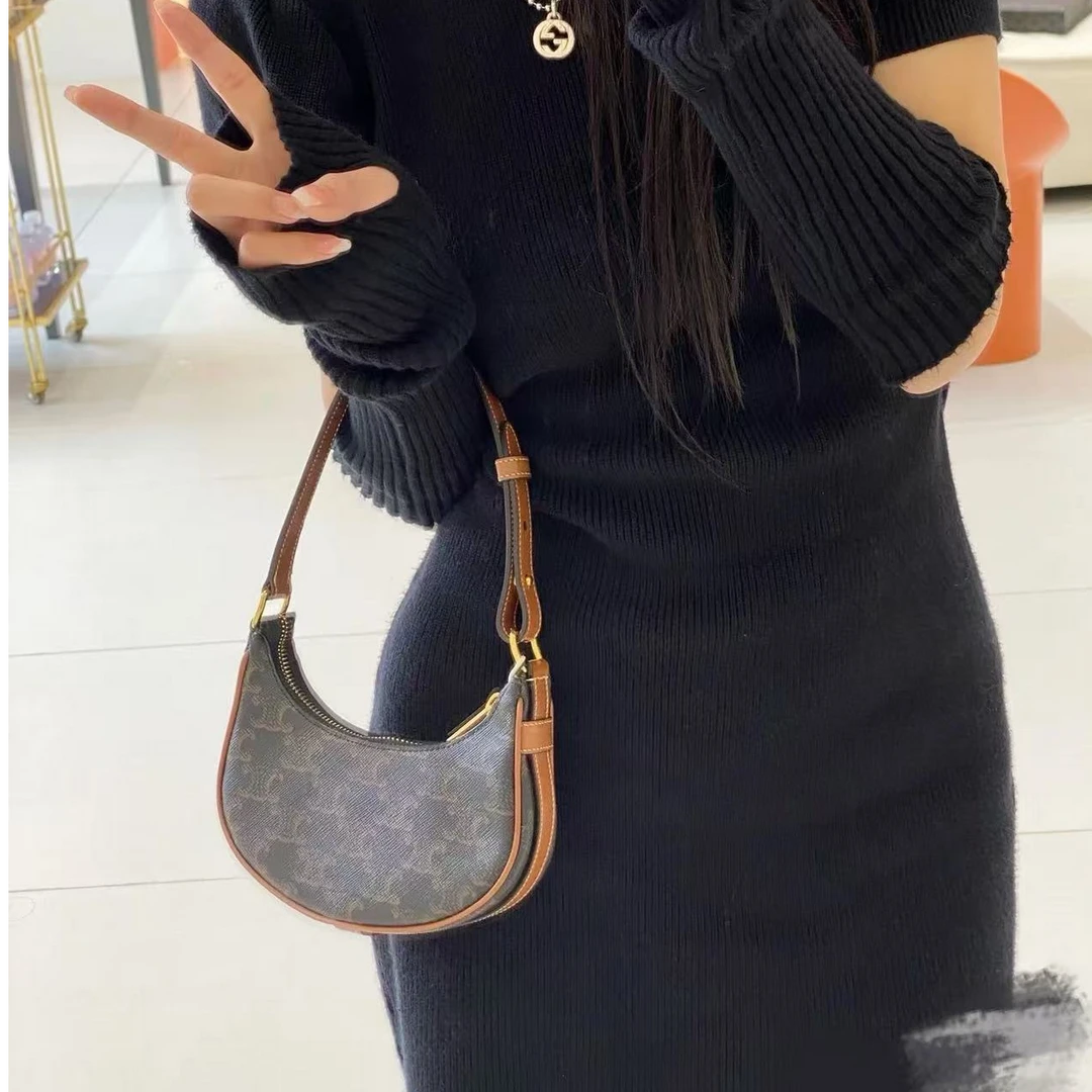 95新 Celine/思琳 坤球奢选 celine思琳mini Ava月牙单肩包