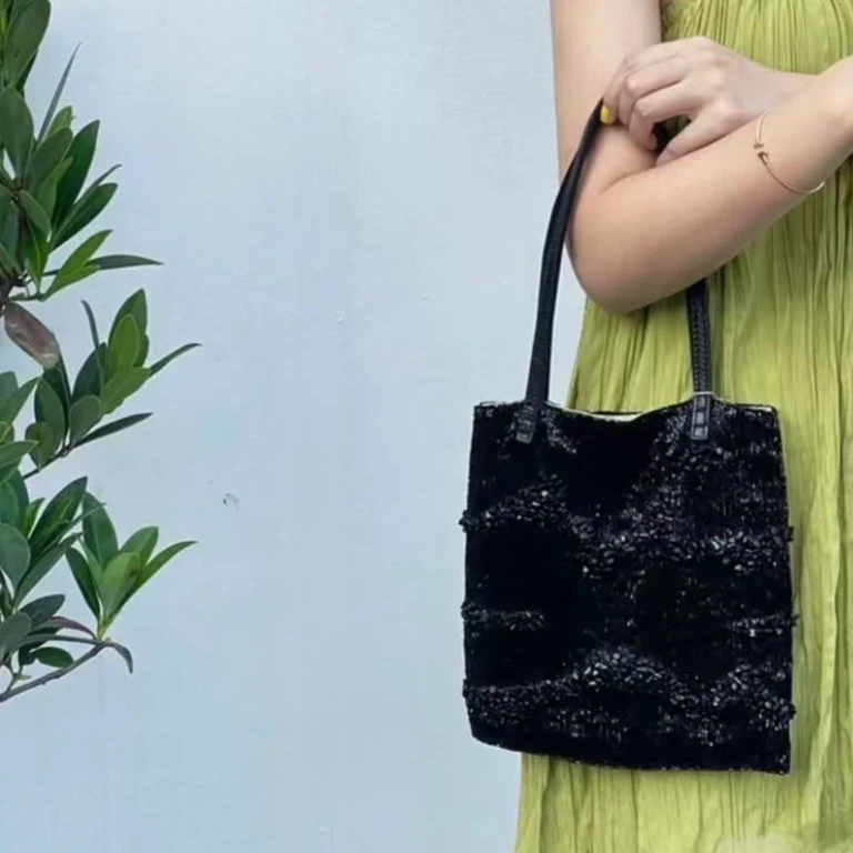 95新 FENDI/芬迪 坤球奢选芬迪中古串珠手提包