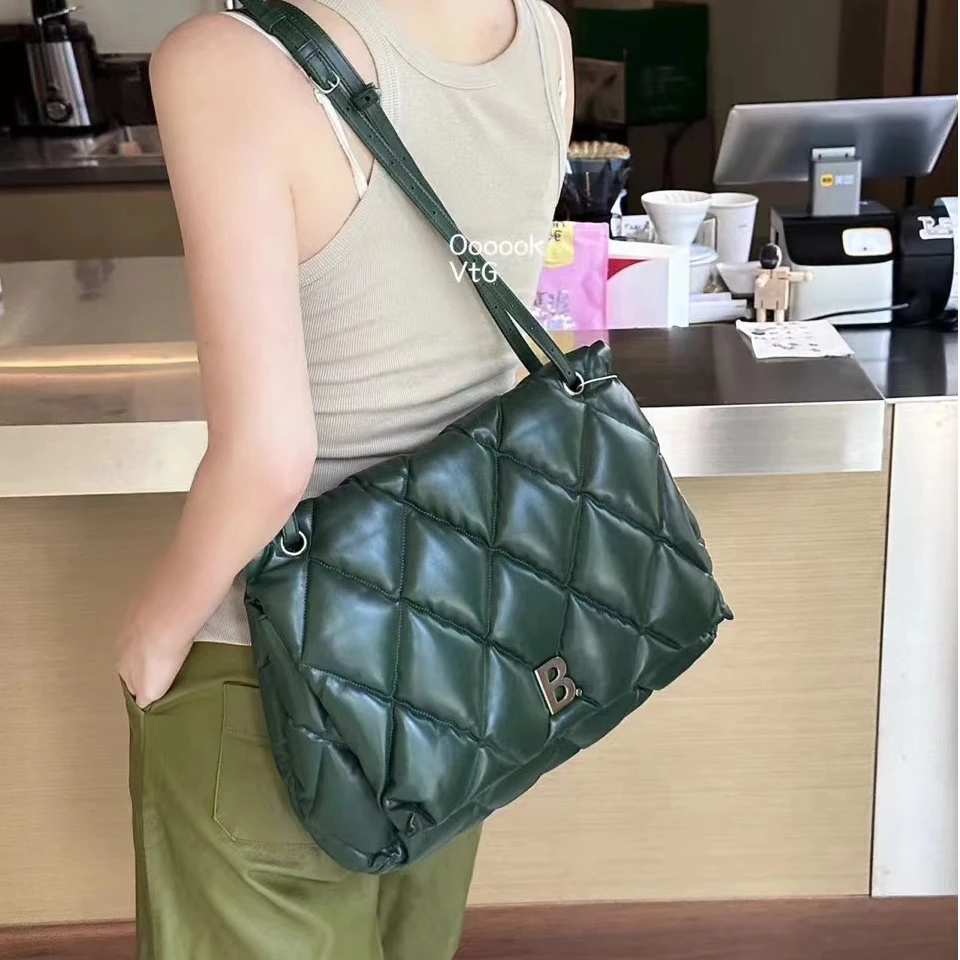 95新 Balenciaga/巴黎世家 CS5211/墨绿色touch大号/斜挎包