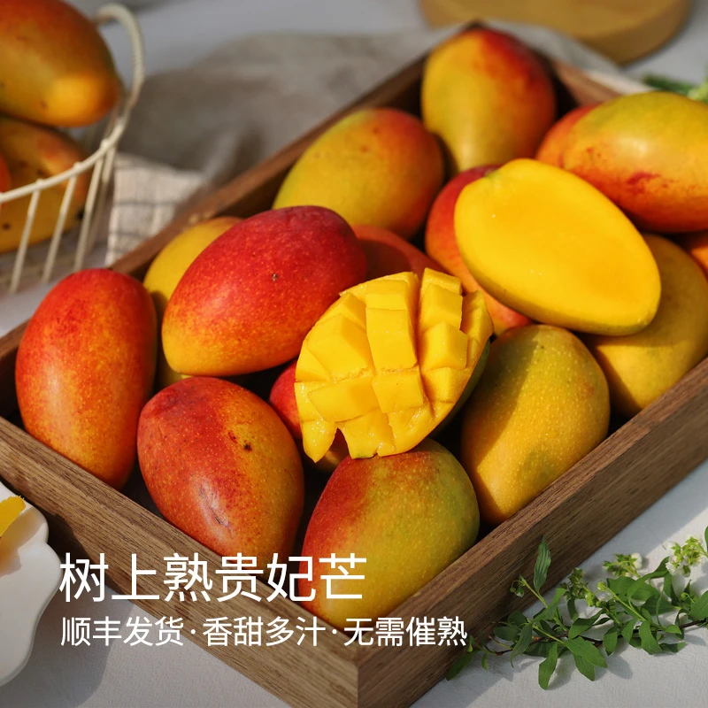 【青云人家】海南三亚树上熟贵妃芒果3/4斤礼盒装香甜多汁产地直发