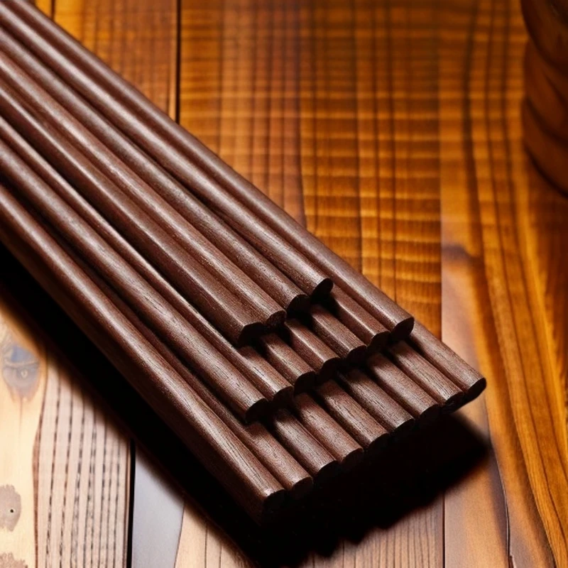 【20双】红木原木筷子家用中式高档筷子防滑防霉铁木筷无蜡无漆公筷