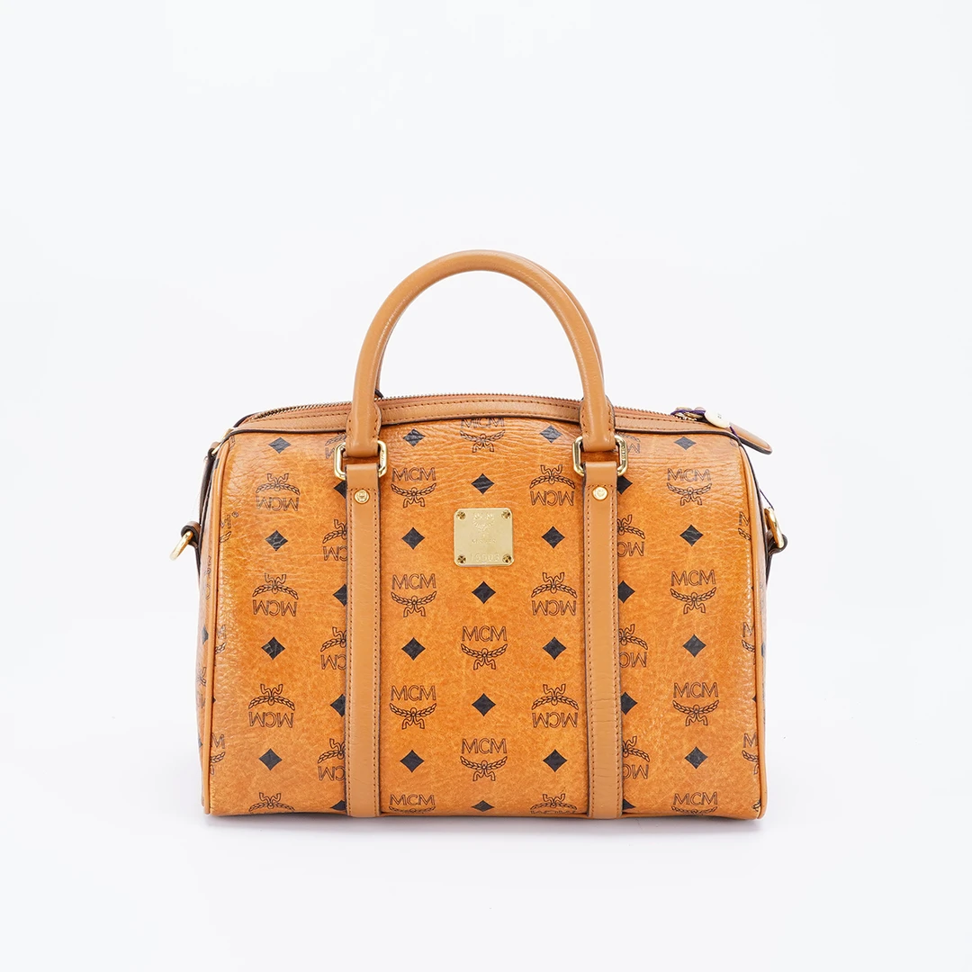 95新 MCM 波士顿中号干邑色/BG22010322