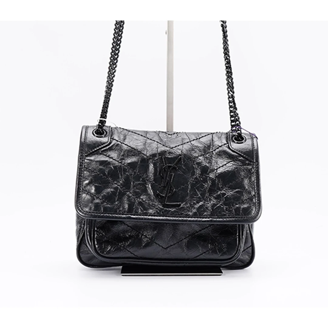 95新 YSL/圣罗兰 niki小号D扣油蜡皮 /BG22015496