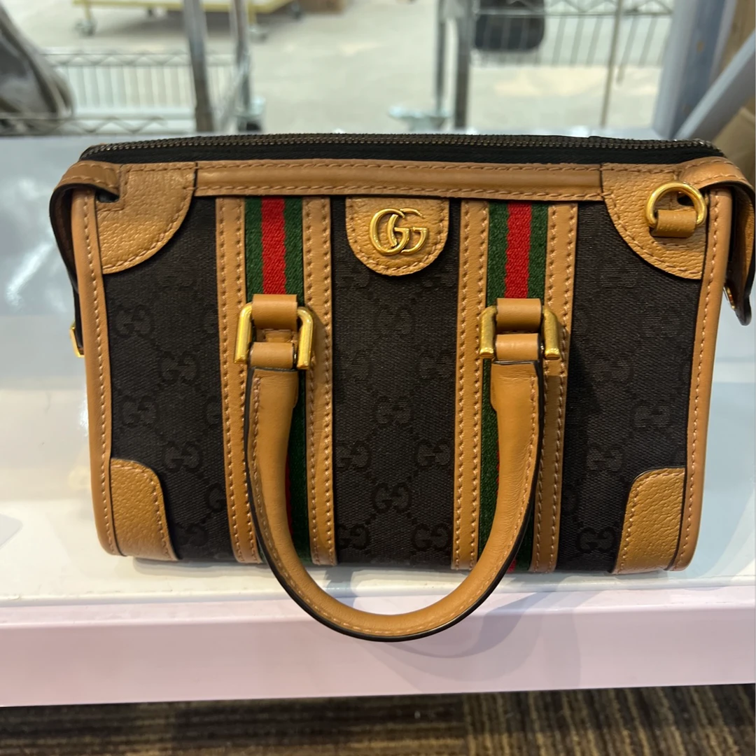 95新 GUCCI/古驰 【桔夕静文】bauletto小号斜挎包/TS021178