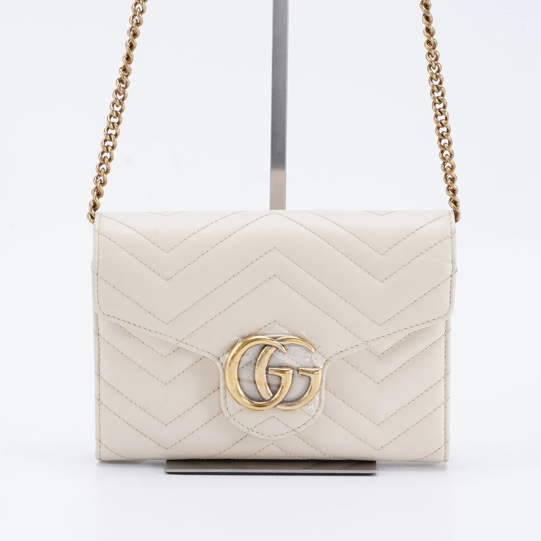 95新 GUCCI/古驰 【桔夕静文】马蒙woc v纹包/BG22007441