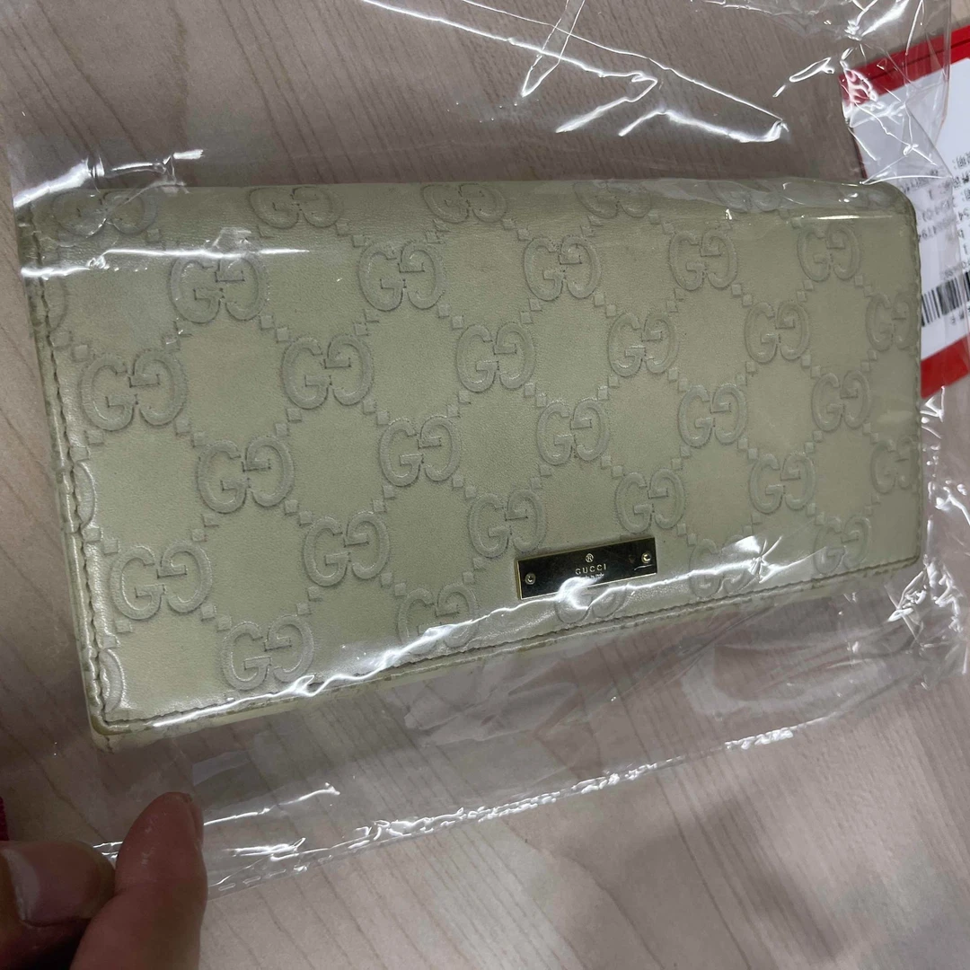 95新 GUCCI/古驰 【桔夕李漂亮】B19 古驰钱包白色