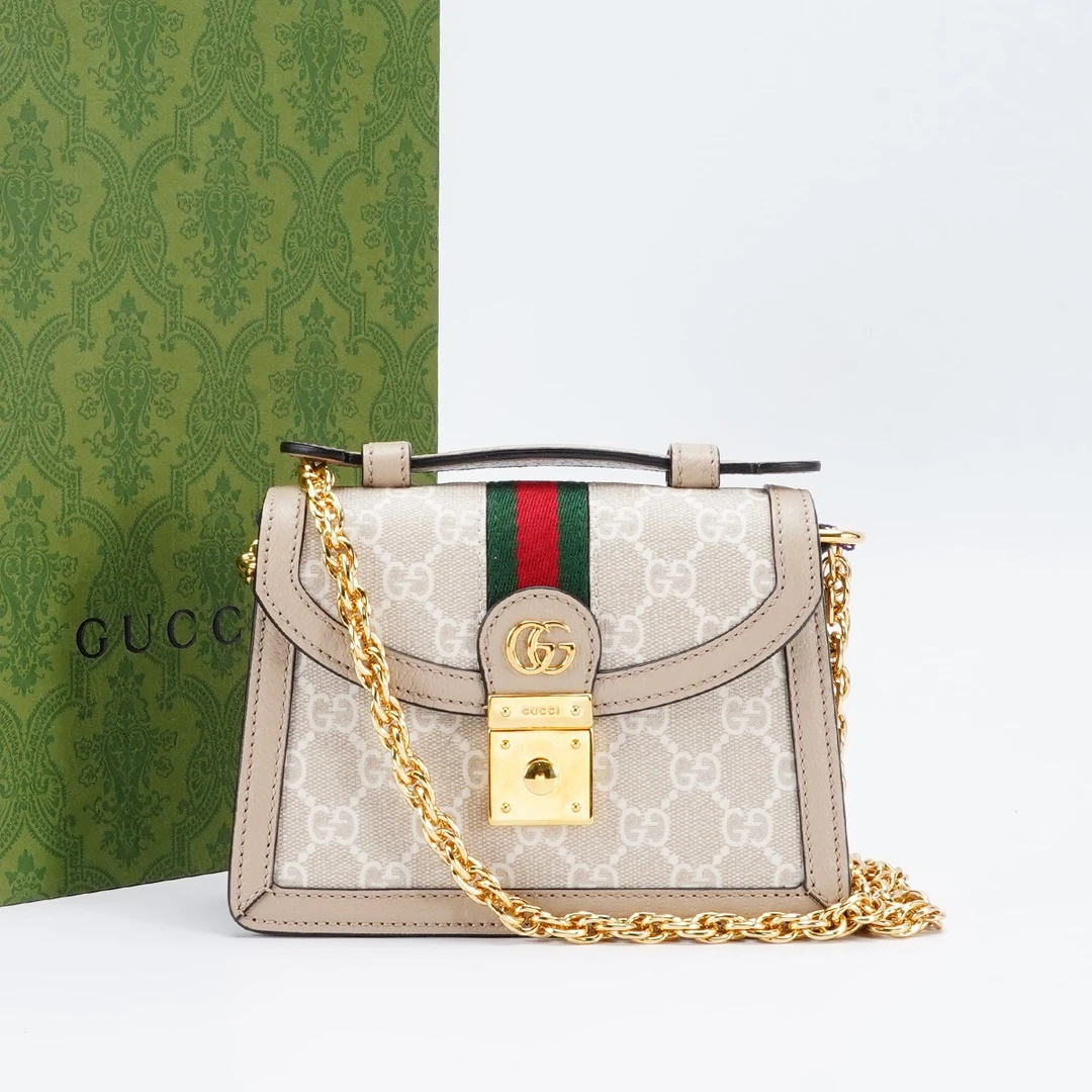 95新 GUCCI/古驰 【桔夕娜娜】 ophidia手提单肩包新款min