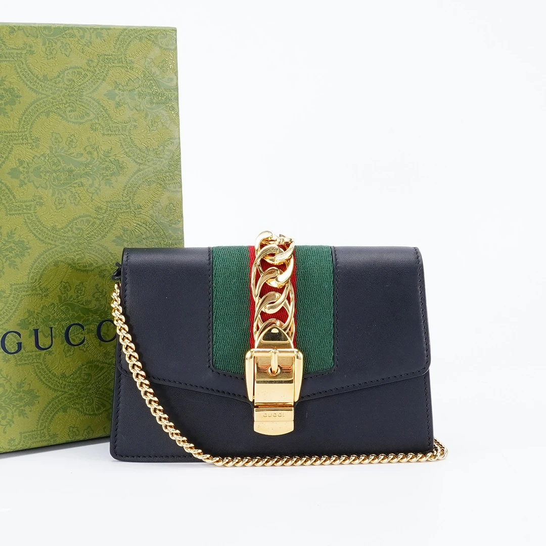 95新 GUCCI/古驰 古驰 塞尔维亚mini包黑色/BG22004510