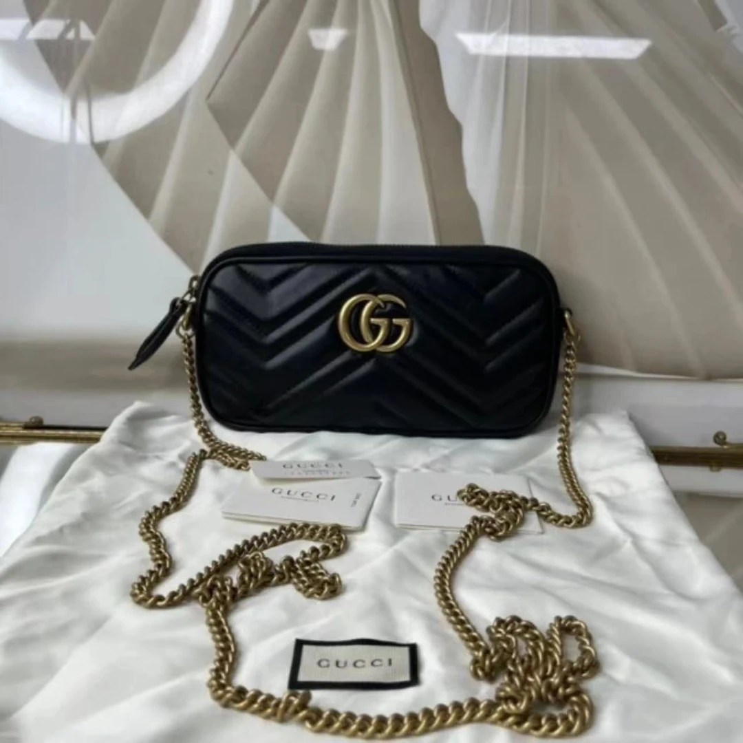 95新 GUCCI/古驰 【桔夕静文】古驰马蒙小号包/TS023544