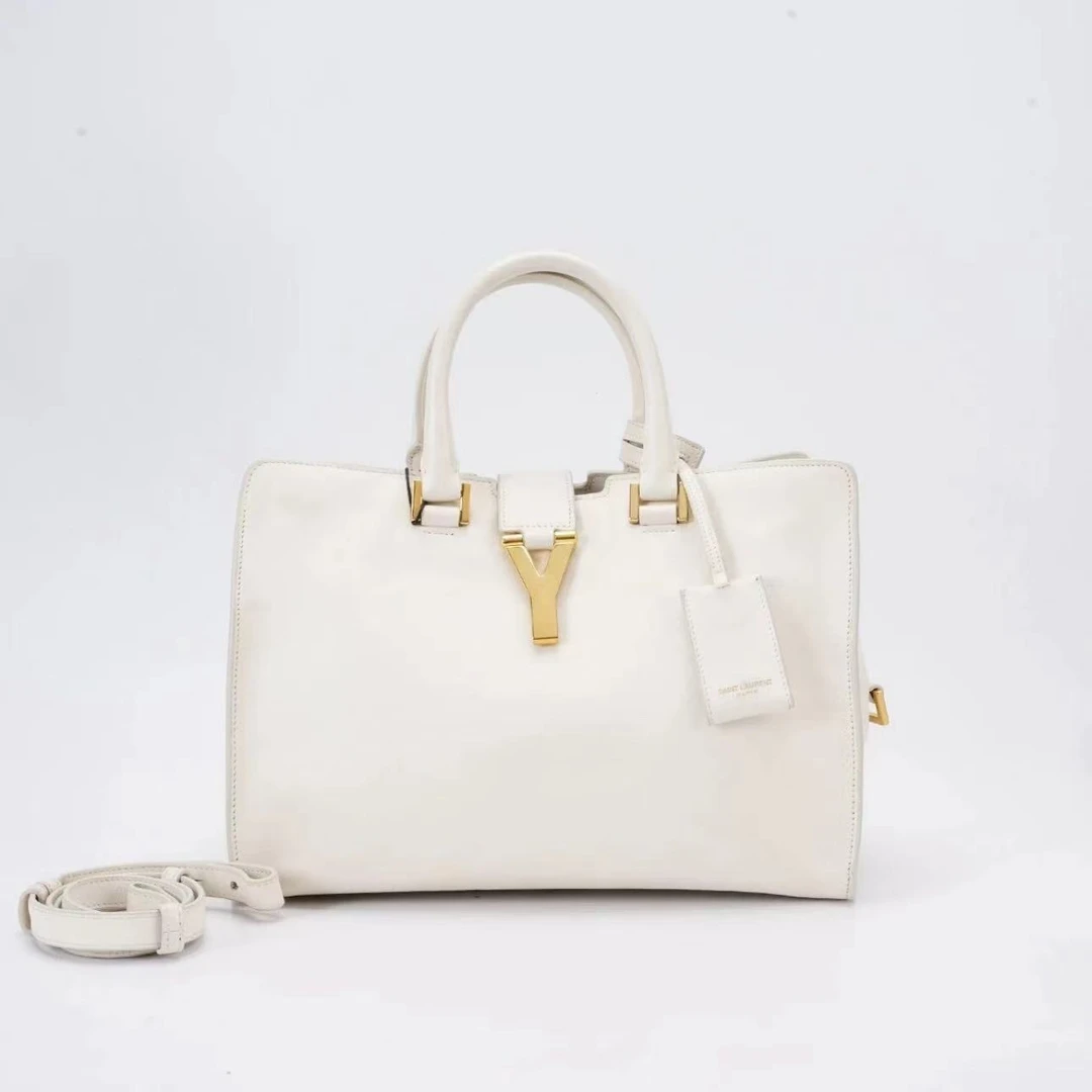 95新 YSL/圣罗兰 【桔夕诗诗】YSL  白金Y扣手提斜挎包/TS016912