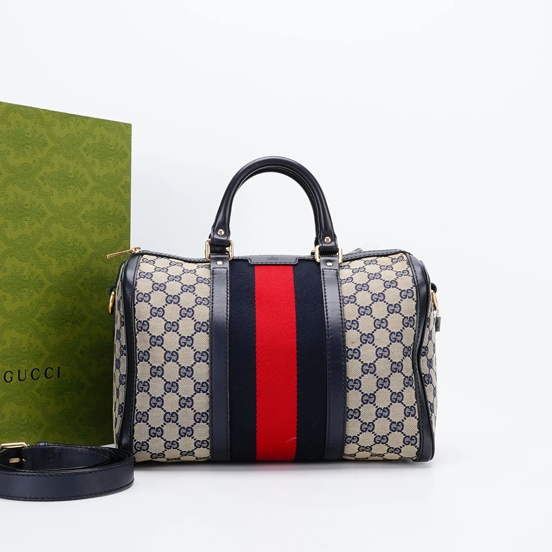 95新 GUCCI/古驰 【白菜】波士顿中号肩带款织物/BG22004287