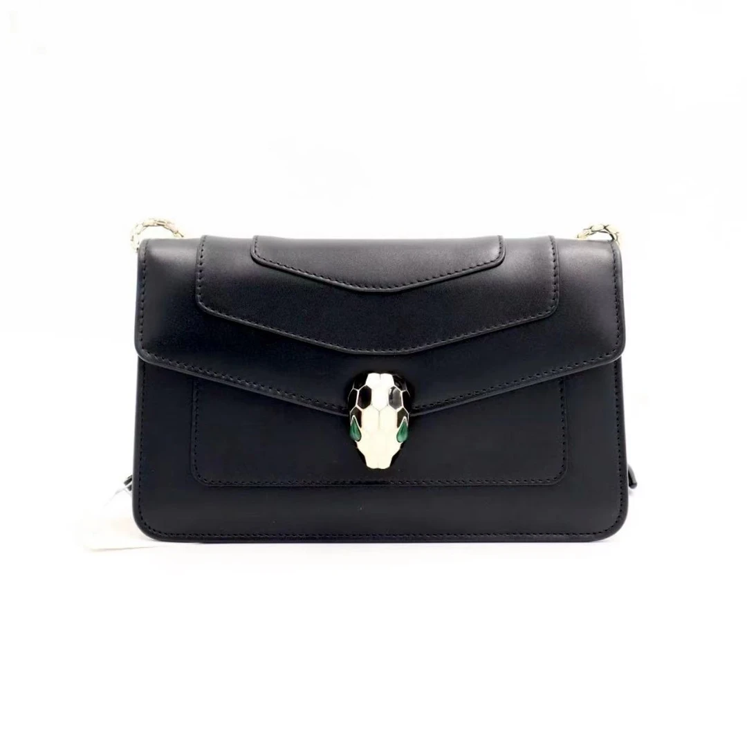 95新 BVLGARI/宝格丽 【诗诗】宝格丽蛇头链条包小号/TS016872