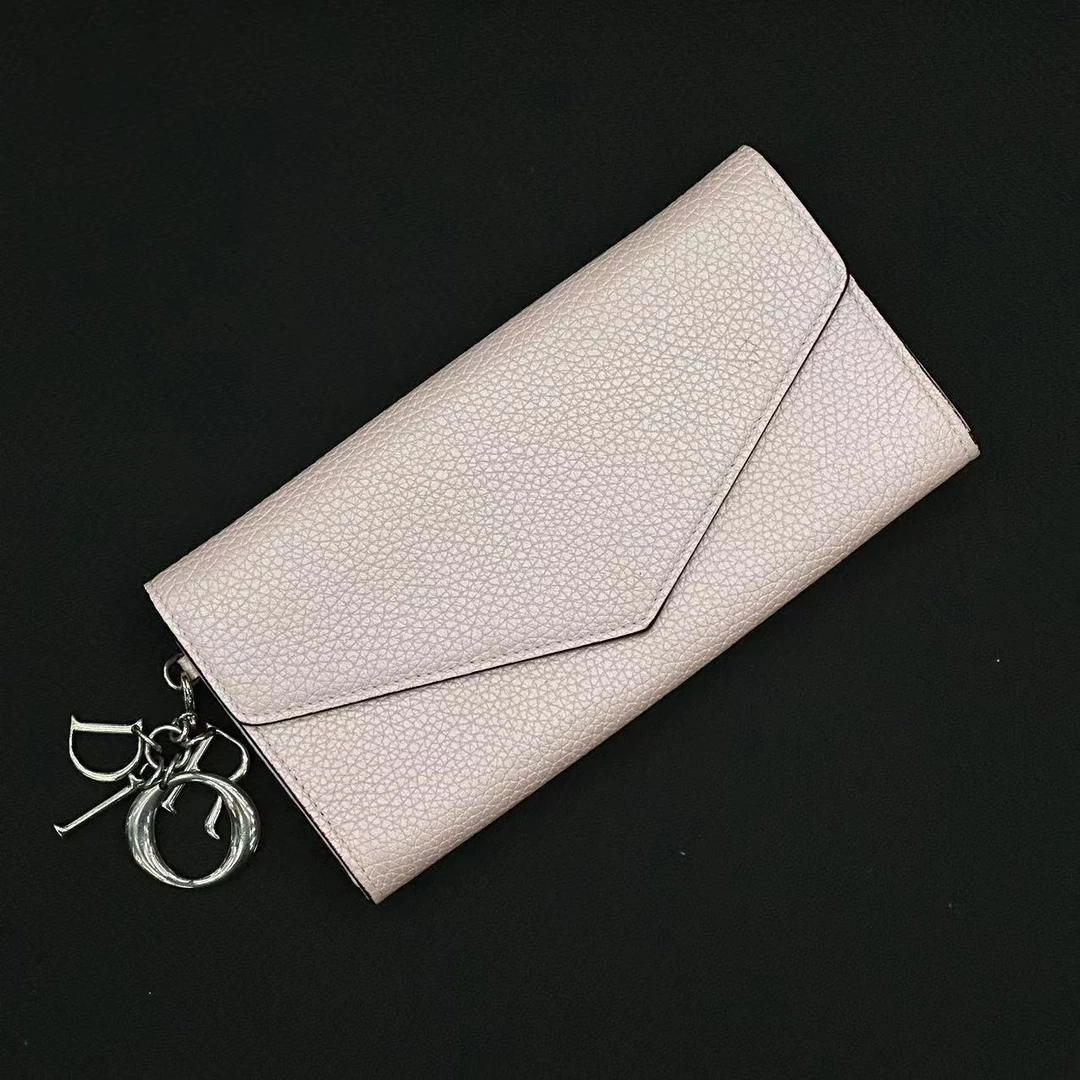 95新 DIOR/迪奥 【静文vic】Dior 粉色钱包/TS020680