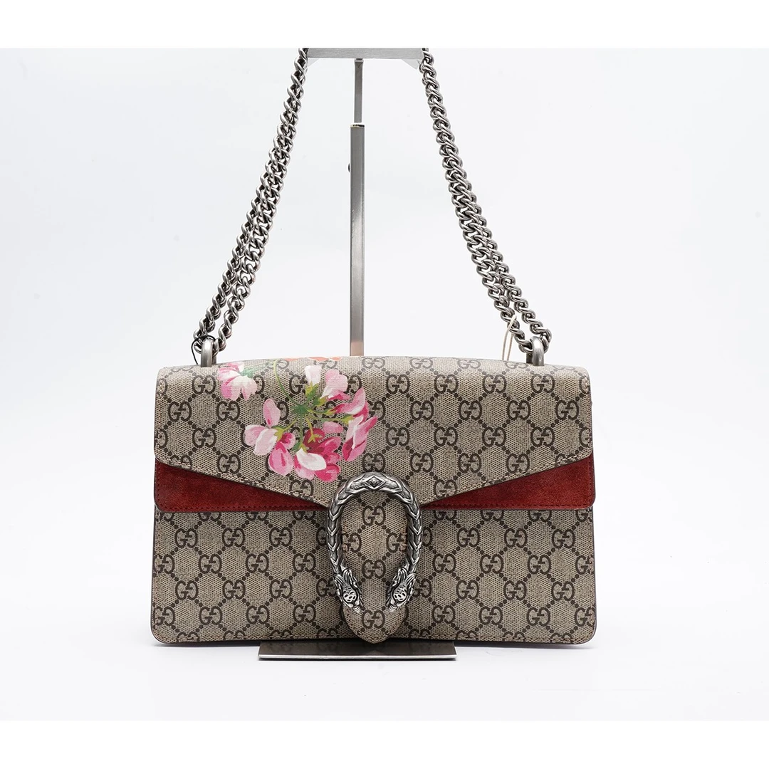 95新 GUCCI/古驰 酒神中号包全皮花卉款/BG22010591