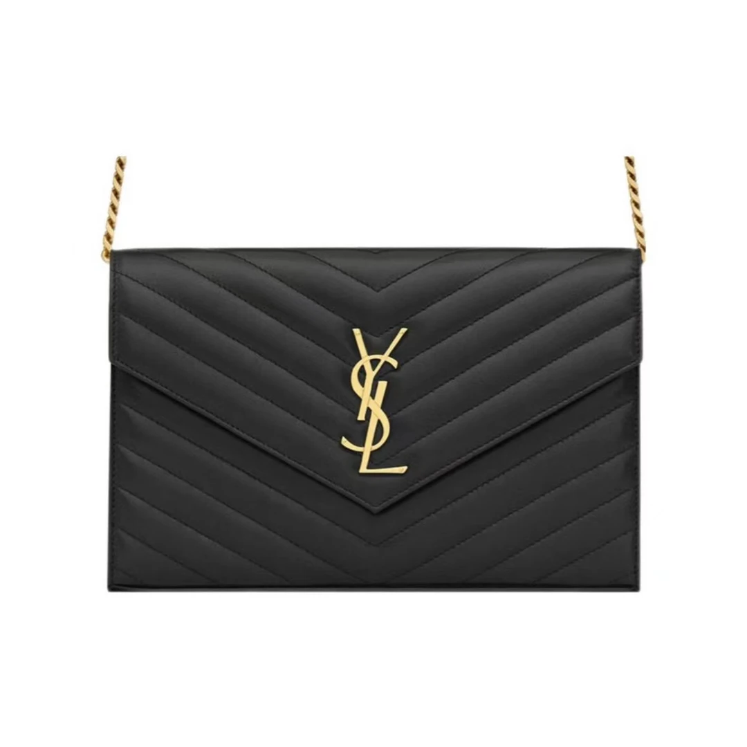 99新 YSL/圣罗兰 【桔夕诗诗】YSL 信封中号鱼子酱/98新/TS012382