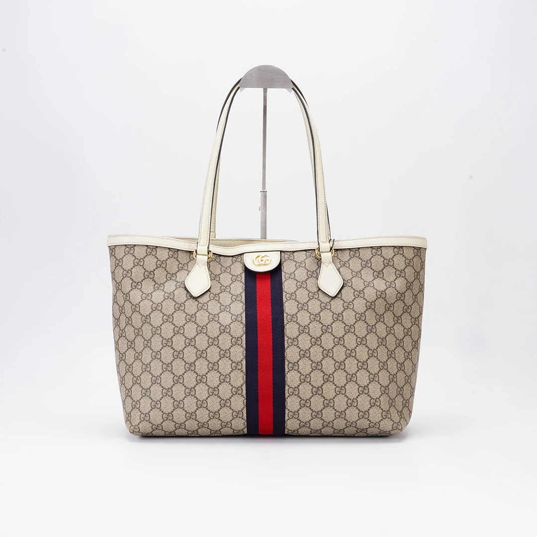 95新 GUCCI/古驰 【牛姐姐】ophidia托特包中号红蓝织物/BG23004873