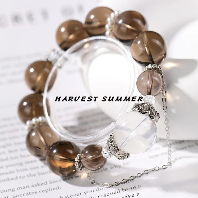 硕夏【徐艺洋设计款】茶水晶16-17mm+白水晶多样性发其一WW02