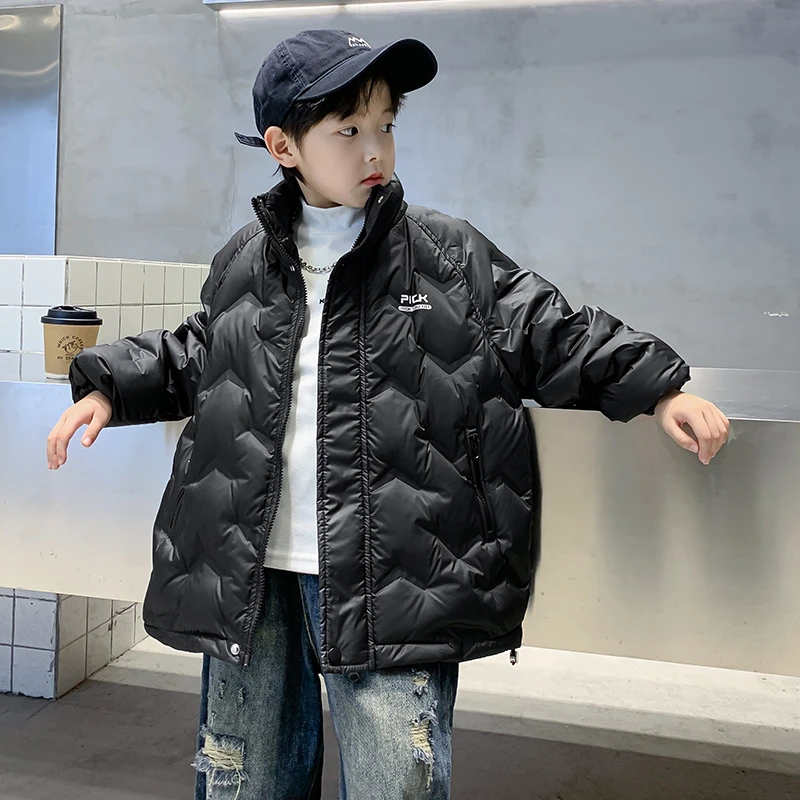 男童轻薄羽绒服冬装2023新款中大儿童男孩冬季韩版加厚外套保暖潮