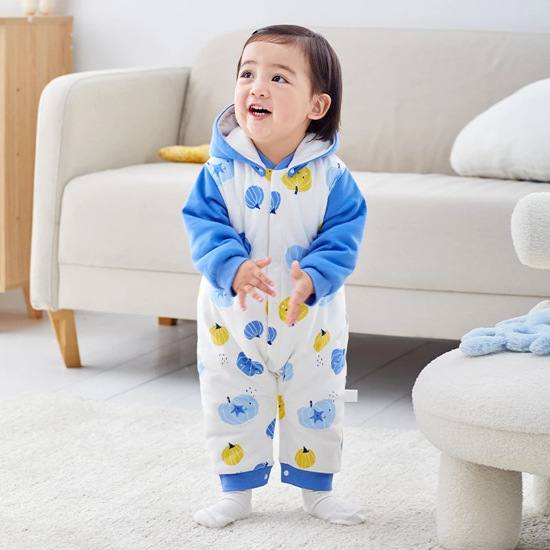 【解先森专属】全棉时代冬季儿童防寒保暖连体衣婴儿针织厚款连体服