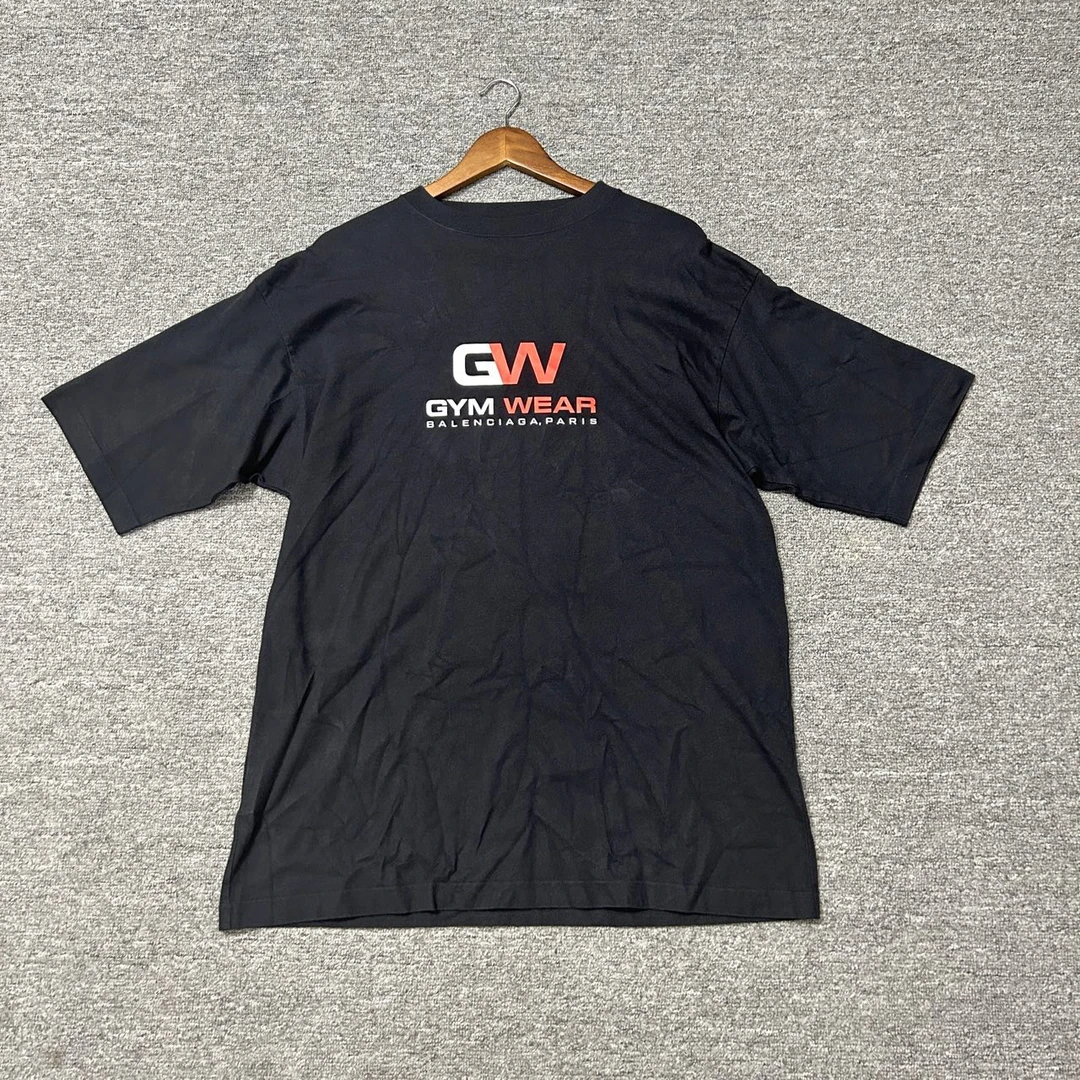 Balenciaga 巴黎世家 Gym Wear印花短袖 黑色 S码 99新 SL000961