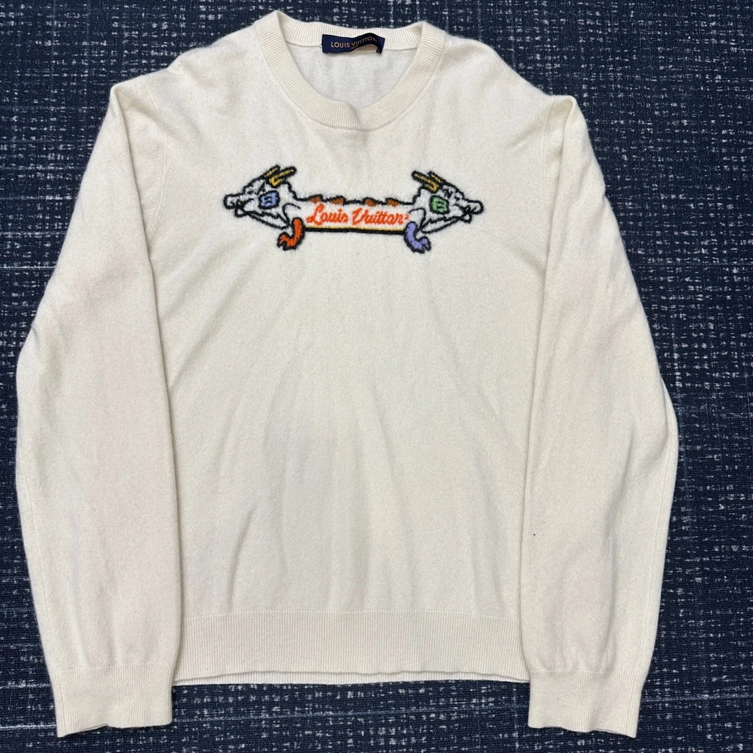 Louis Vuitton ×nigo 路易威登龙舟羊绒毛衣 99新 XXL码 SL001279