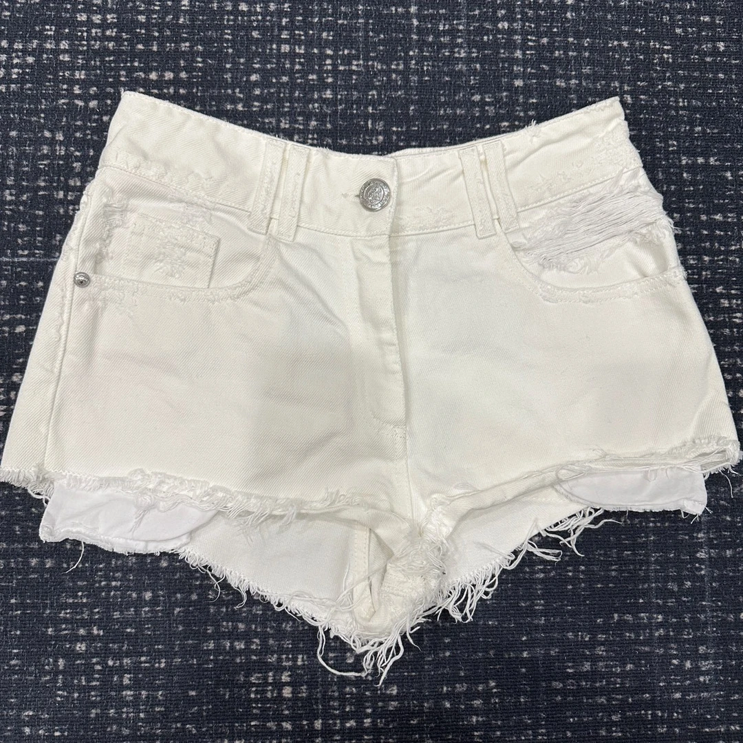 Balmain 巴尔曼 白色牛仔短裤 99新 40码 001504