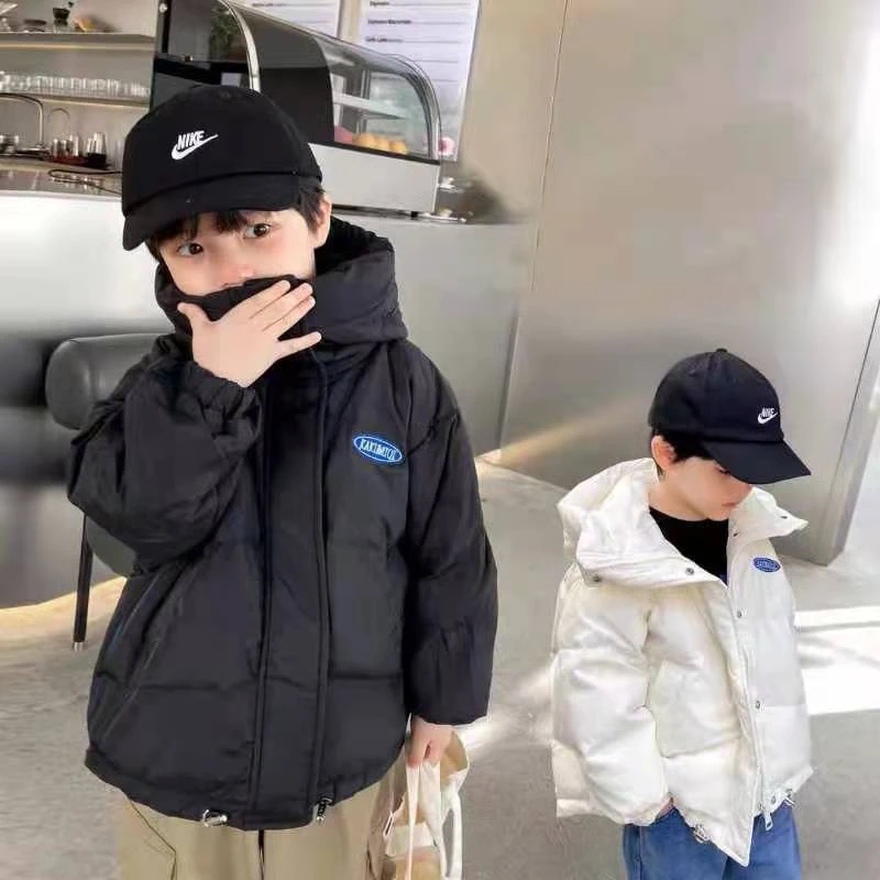 男童冬季外套新款羽绒服中大童韩版休闲洋气加绒儿童衣潮