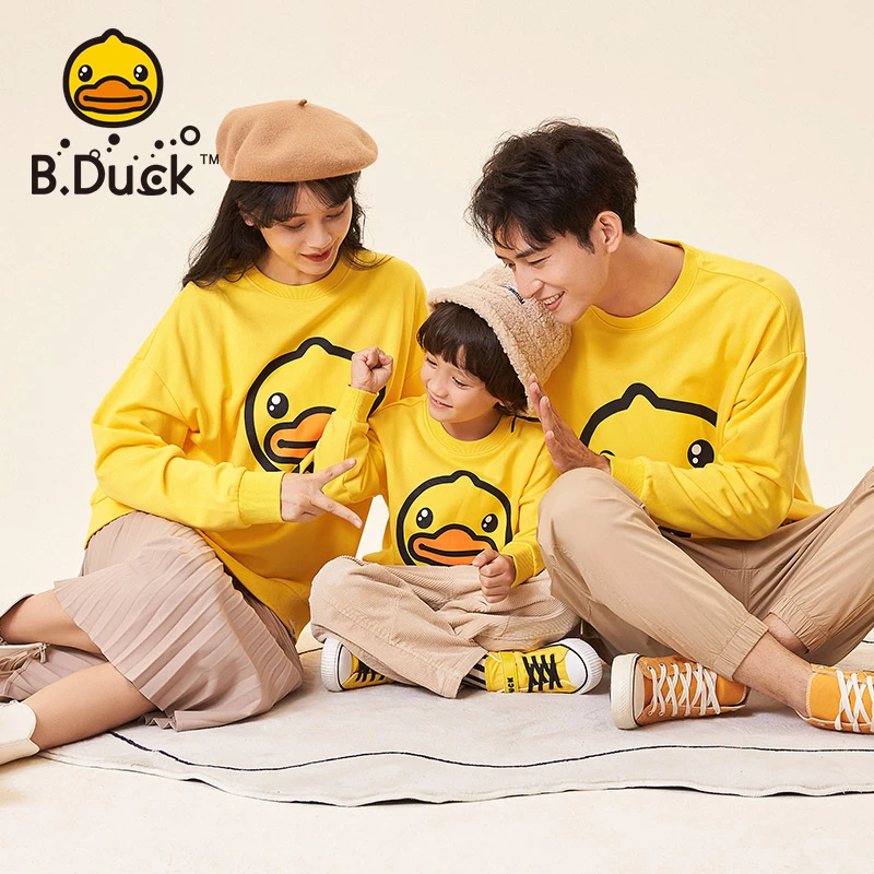 B.Duck小黄鸭秋季时尚休闲圆领卫衣亲子男女BF3208933 BF3208965