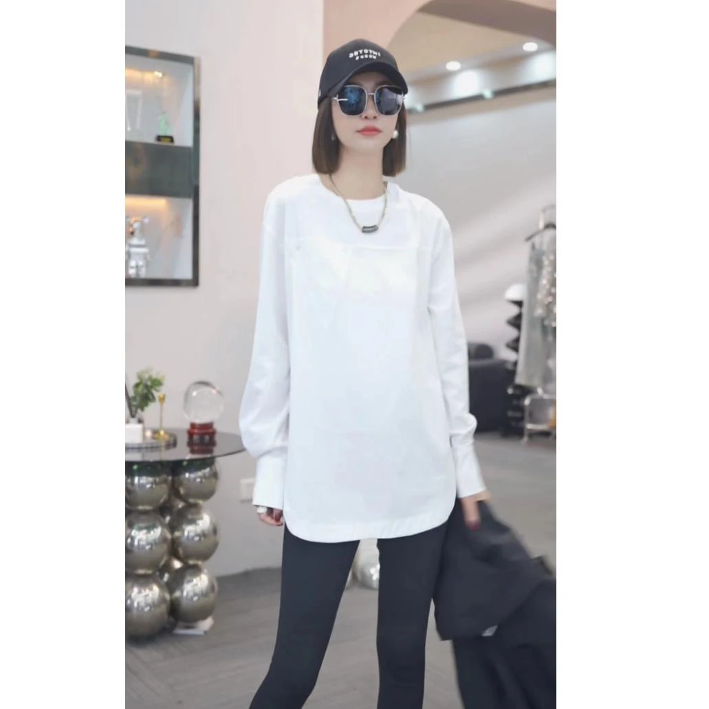 熙薇休闲大板卫衣【冰清玉洁】2024早秋新款时尚百搭气质上衣F6246