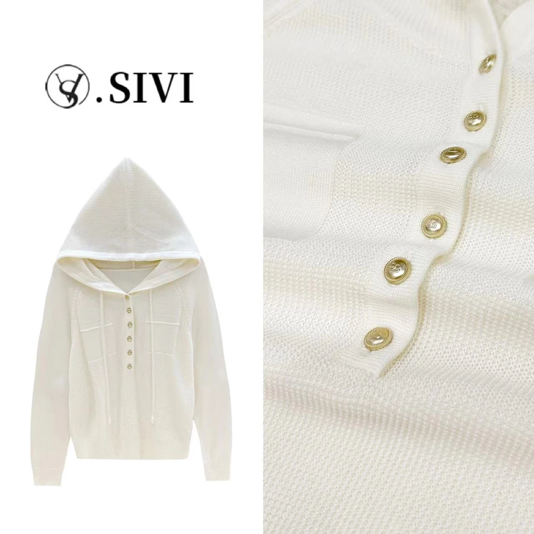 熙薇气质连帽毛衣【漫步云端】新款时尚休闲上衣F6524