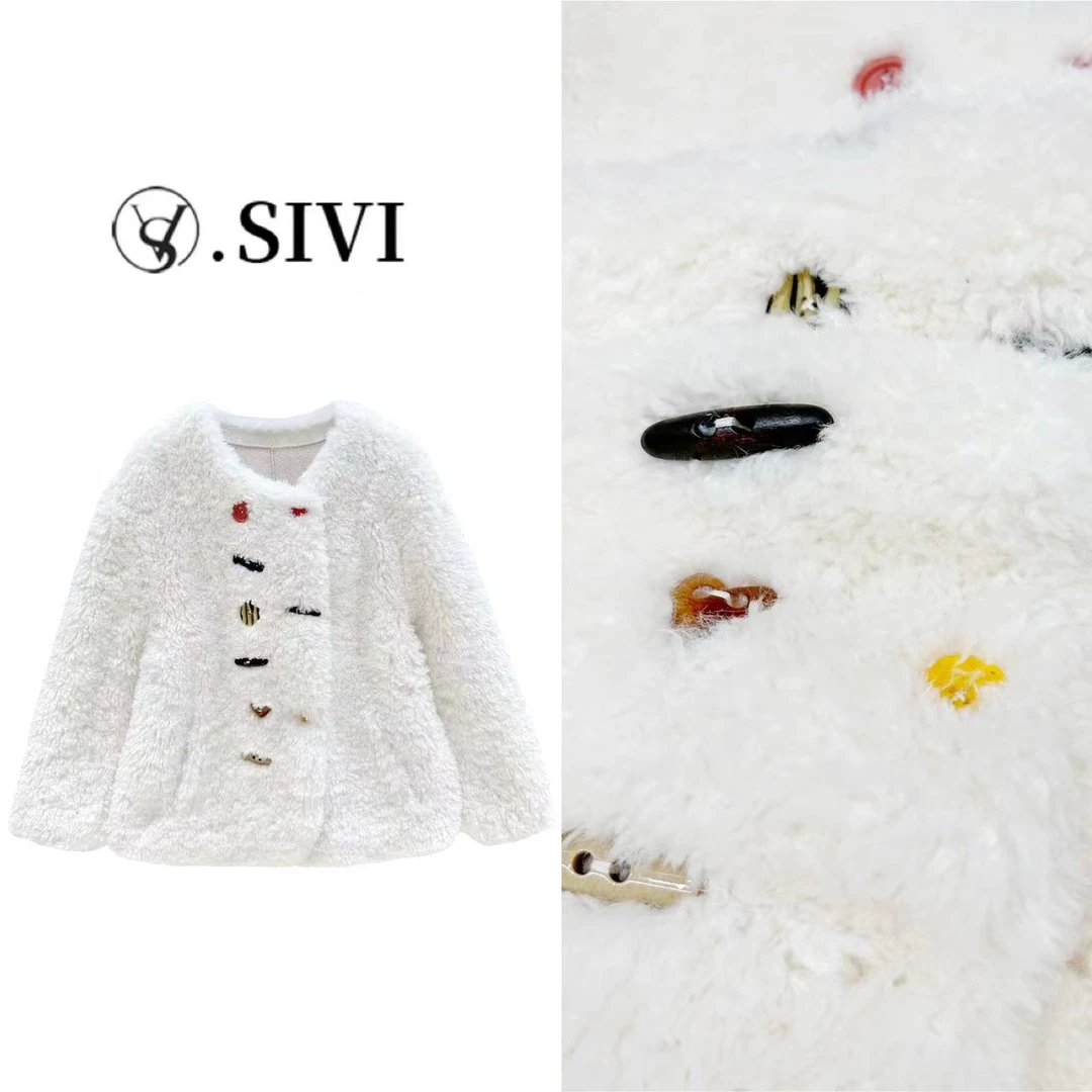 熙薇轻奢气质外套【可爱纽扣】秋冬新款时尚休闲上衣F6661