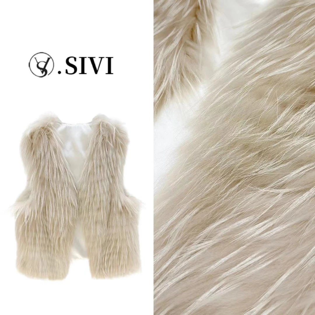 熙薇气质皮-草马甲【气质佳人】2024早秋新款时尚百搭休闲外套F6360