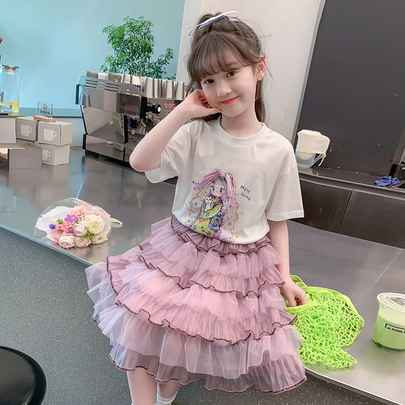 女童夏装2024新款儿童网红洋气时髦半身裙6-12岁15岁夏季女孩衣服