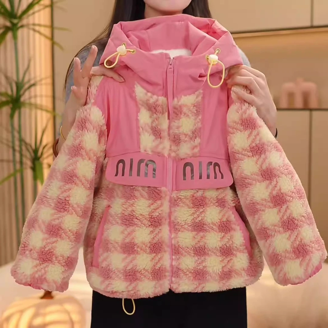 女童外套冬装2024新款大童秋冬款加绒加厚毛毛衣儿童冬季女孩棉衣