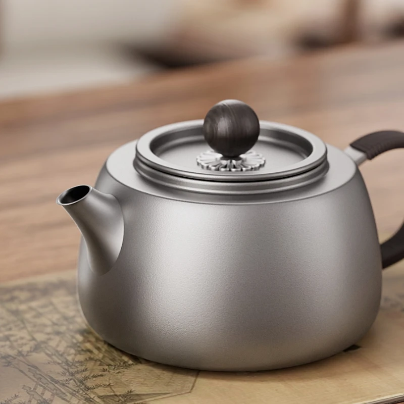 TILIVING/钛立维纯钛磨砂经典泡茶壶壶煮茶器（3号）
