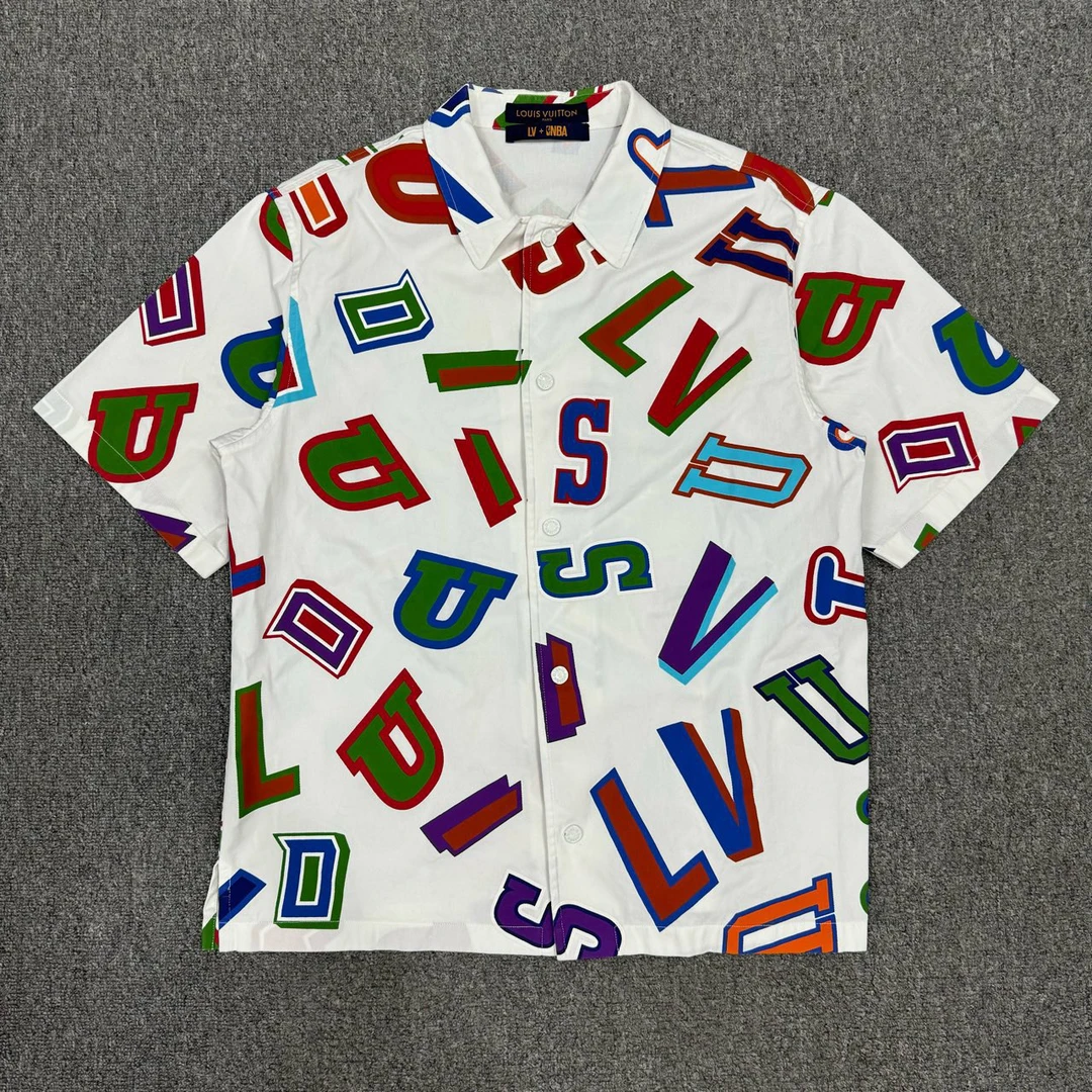 Louis Vuitton LV nba联名白色字母衬衫 L码98新 9080928