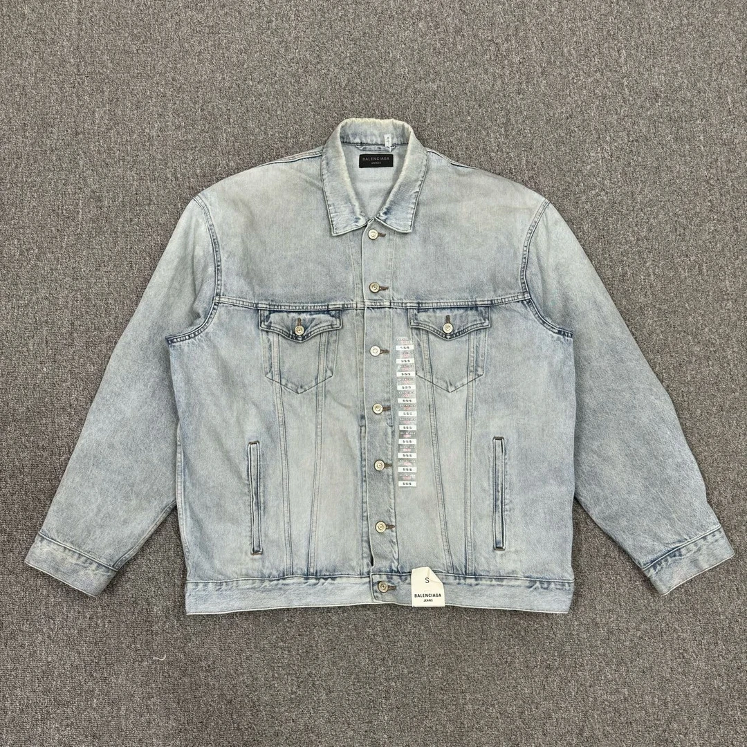 Balenciaga巴黎世家 24新款标签纸字母牛仔外套 S码98新 9343578