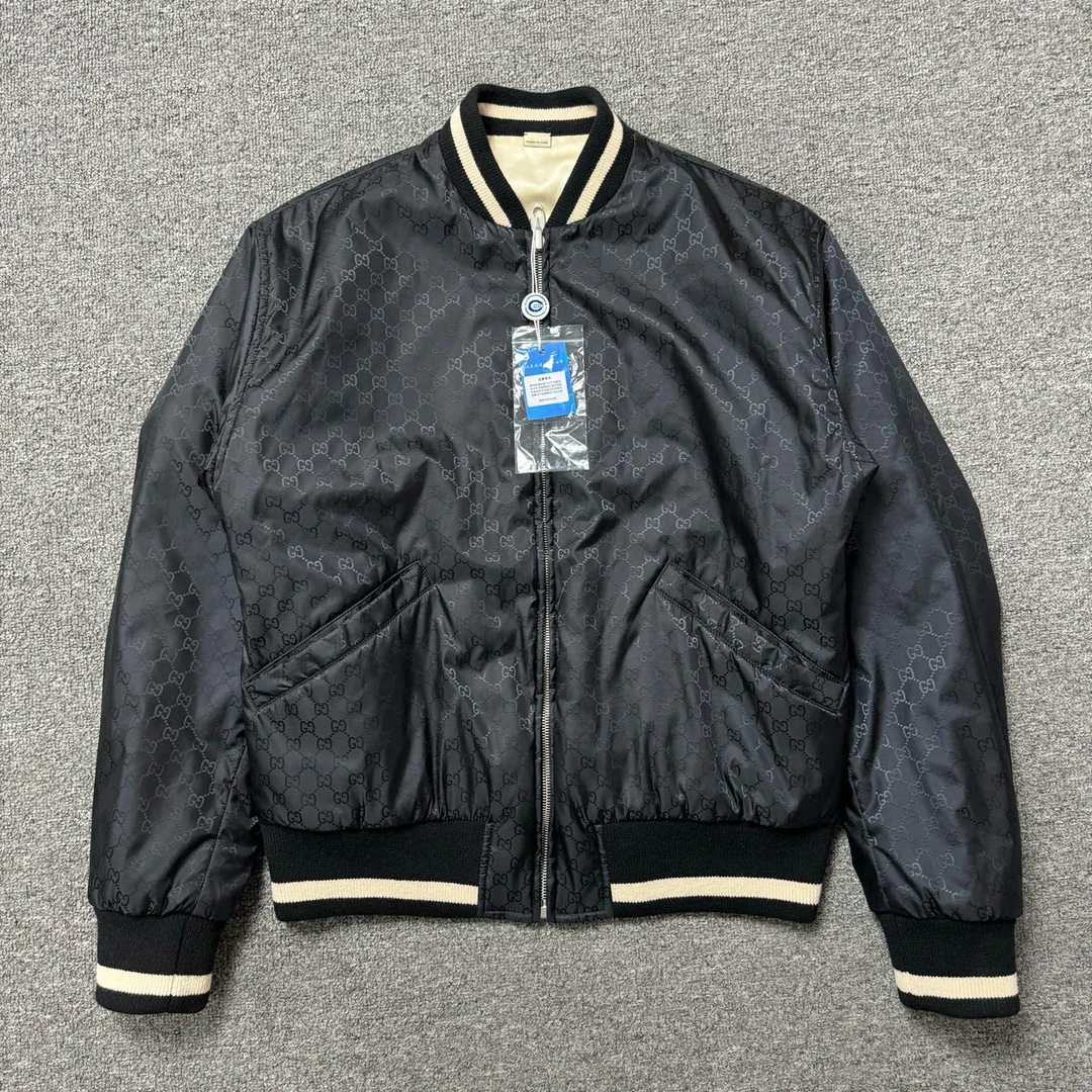 Gucci 古驰黑白双面满印新款夹克外套 46码99新 7983094
