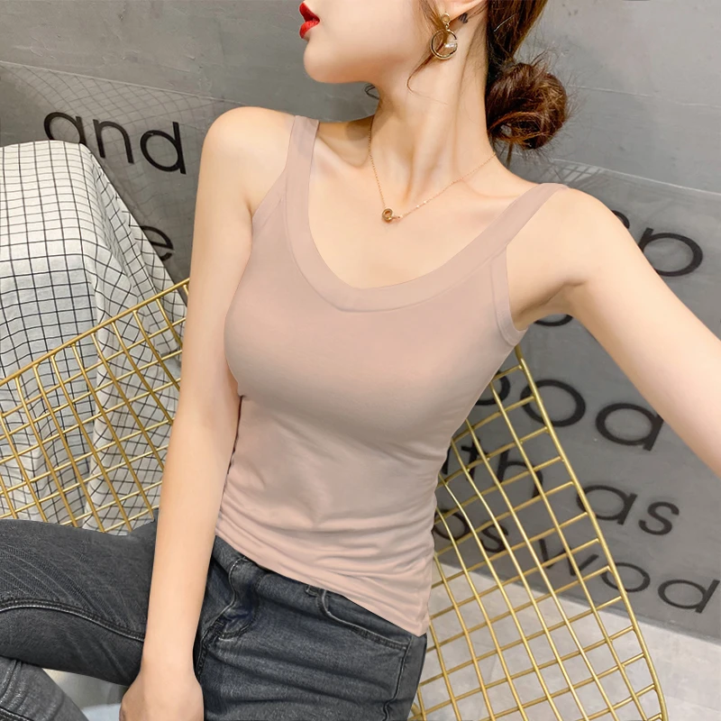 黑色小吊带背心女内搭春夏季2025薄款美背打底上衣遮副乳背心