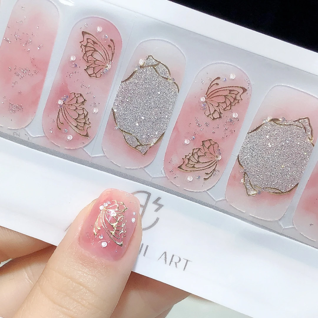 【羽翼】asap美甲贴精致立体蝴蝶持久防水免封层成品甲油膜指甲贴纸