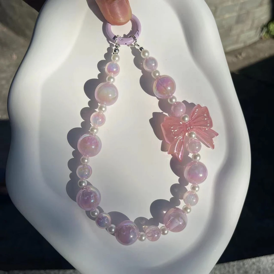 (直播间选款）DIY手机链女款彩色通用可爱爱心ins少女防摔防丢