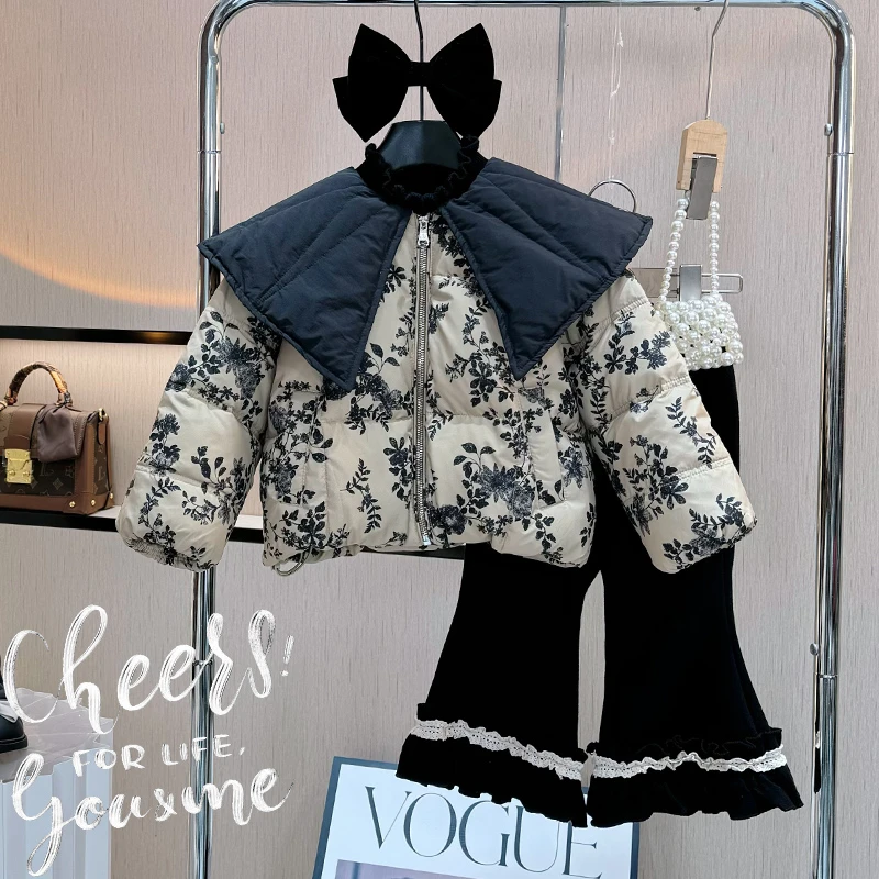 【现货】女童棉服冬装外套秋冬款2024新款洋气儿童冬季棉服加厚上衣