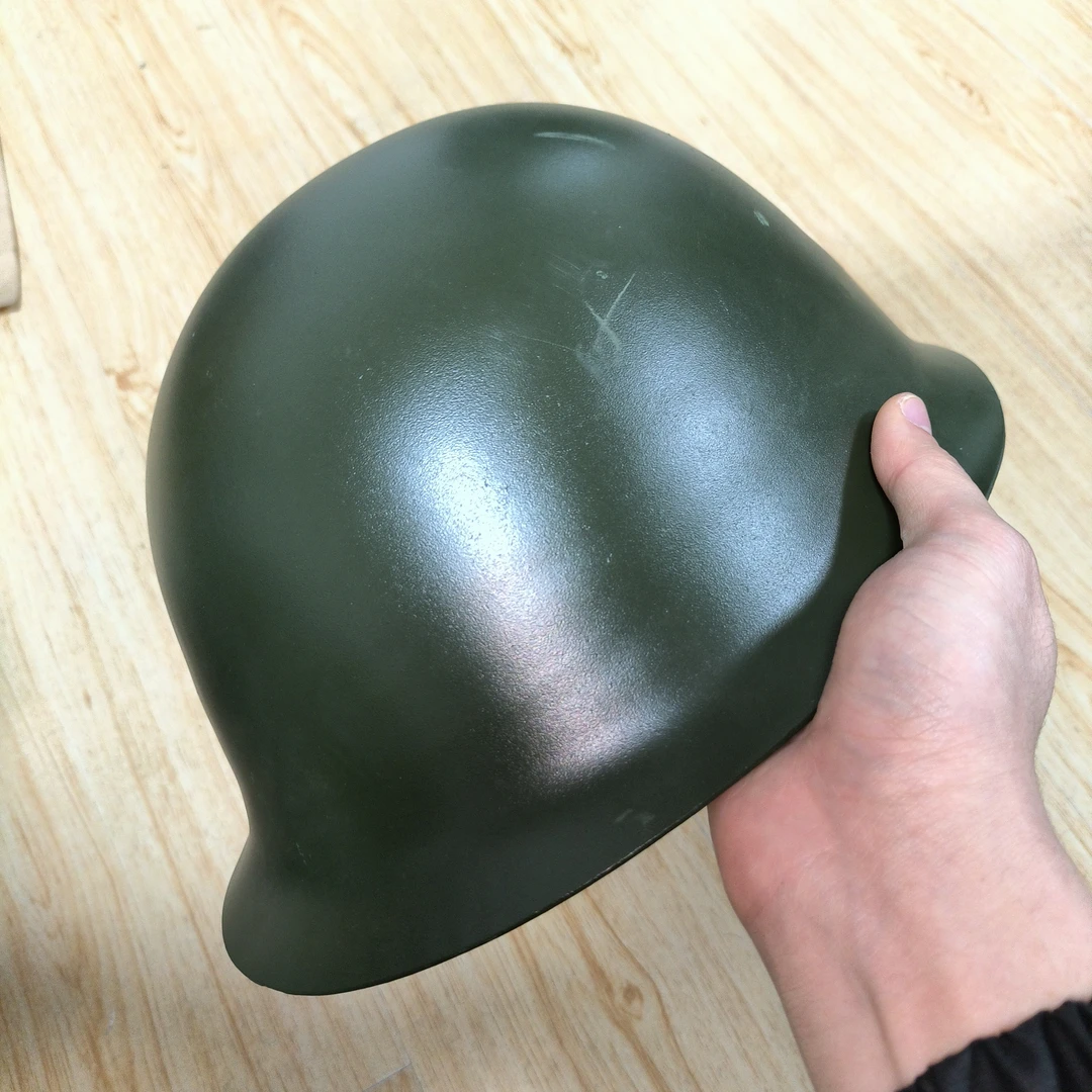 库存老货捌零绿色钢盔经典复古款式户外钓鱼骑行防砸头盔