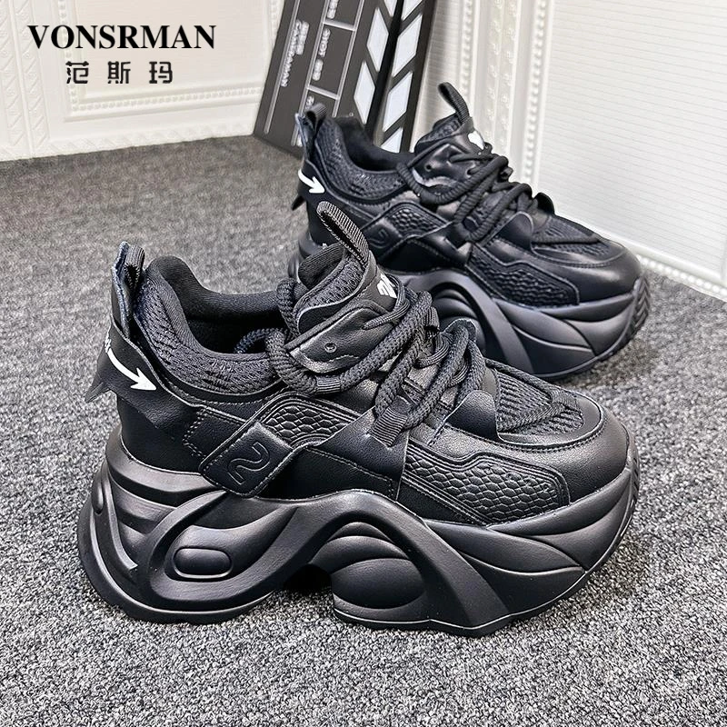 内增高老爹鞋女2024春季新款百搭网红厚底小个子休闲运动鞋潮