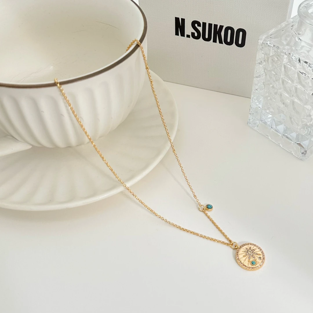 铜合金项链 X0189 时尚气质个性潮流复古休闲太阳女神项链