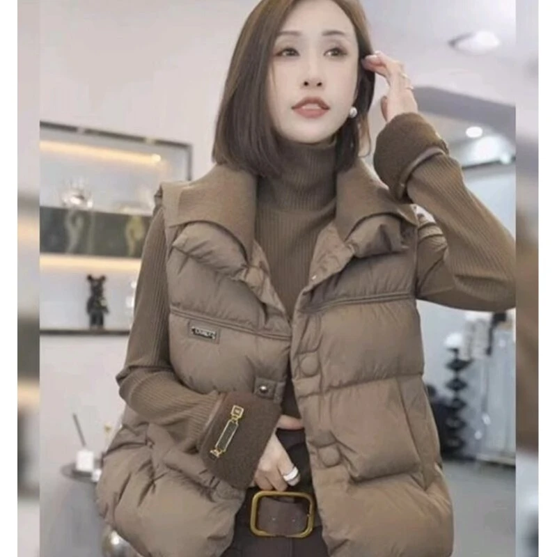 马甲2025新款女装马夹背心春秋冬季欧洲站加厚秋冬时尚百搭短外套