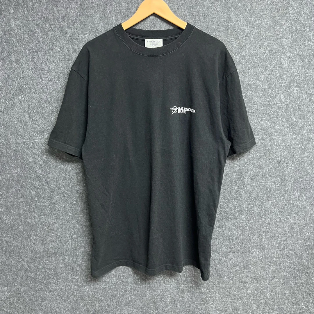 Balenciaga 巴黎世家 黑色指南针短袖 xs码/9新/公价3800/无配件