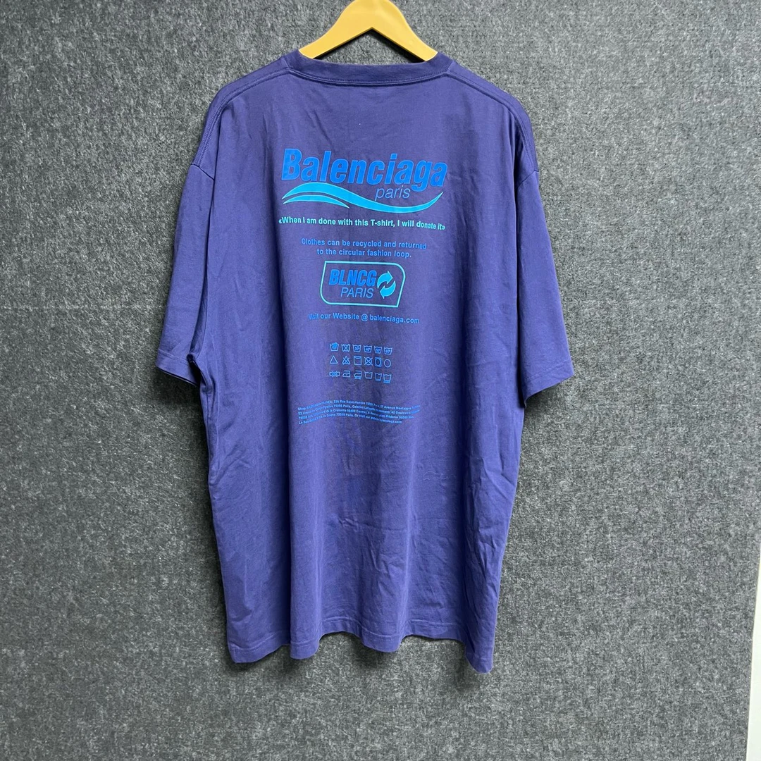Balenciaga 巴黎世家 蓝色可回收物短袖 s码/9新/公价4600/无配件